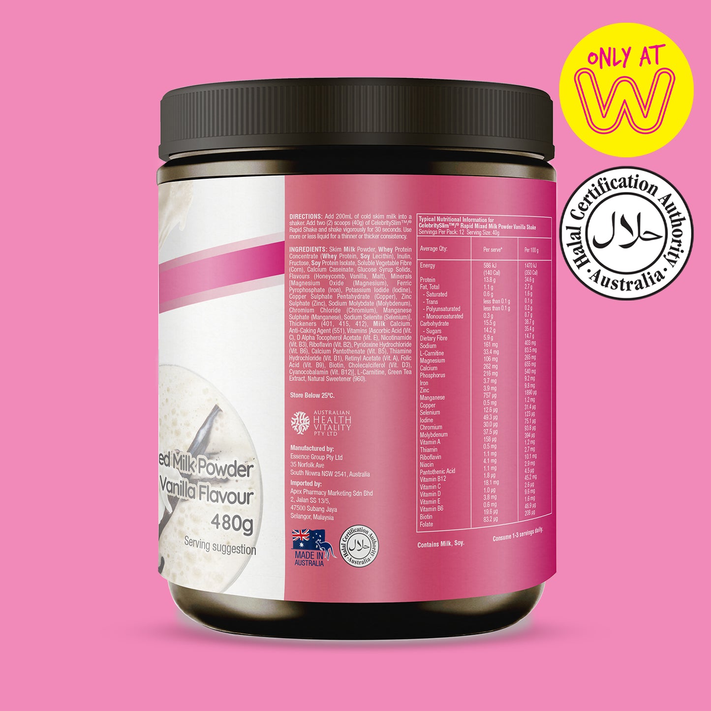 Women's Shake Vanilla